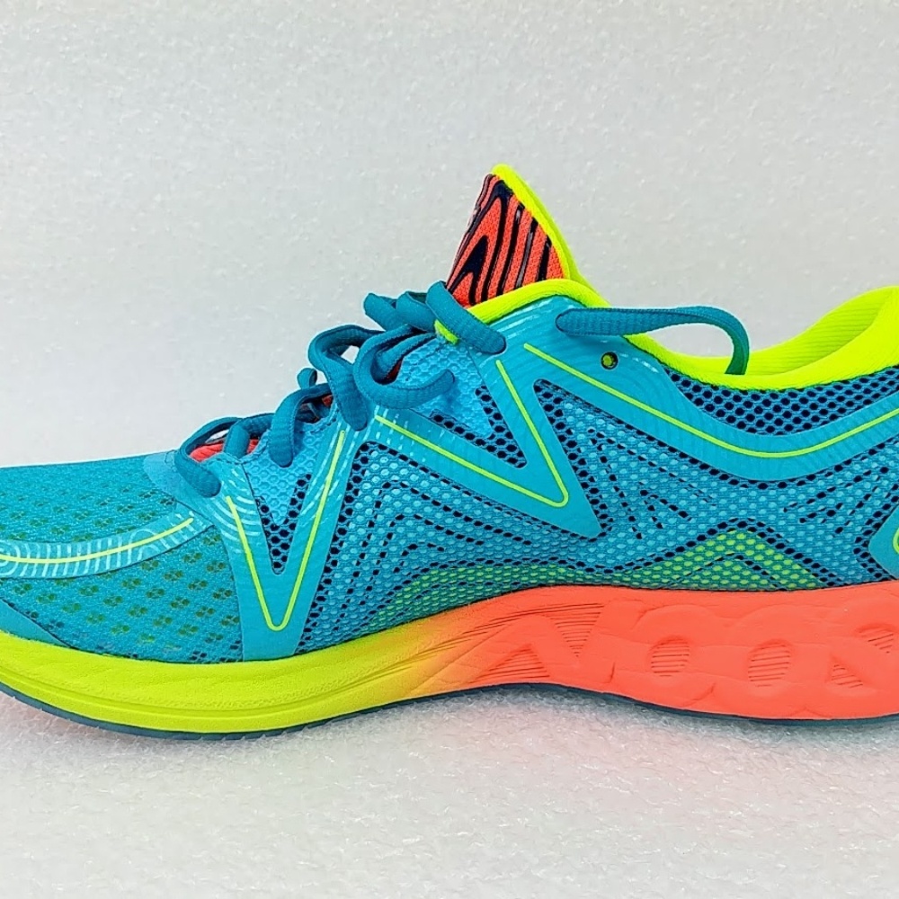 Asics Noosa FF T772n Aquarium Yellow Neon Shoes - Picture 2 of 8